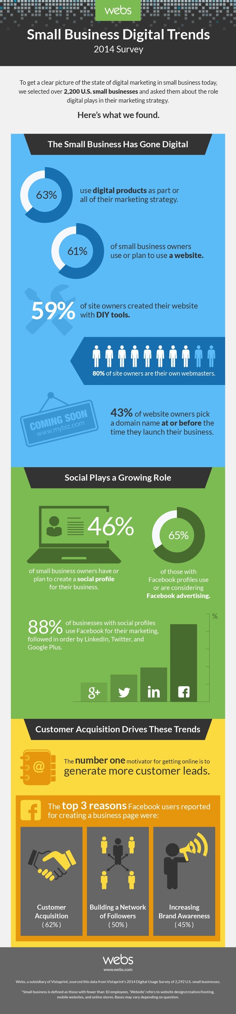 small business web use infographic