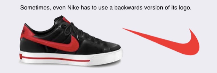 Backwards Nike Swoosh Logo | Liz Norton