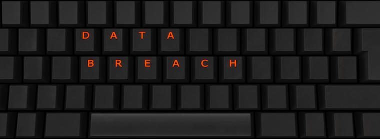 Data breach keyboard illustration